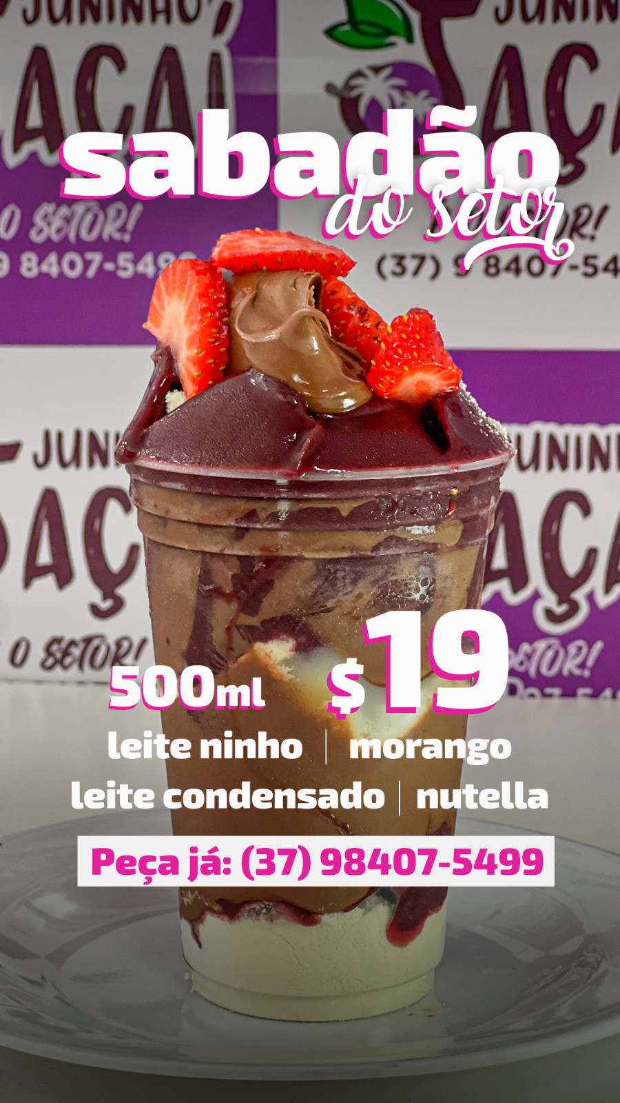 PROMOCAO DO DIA SABADO COPO 500 ML