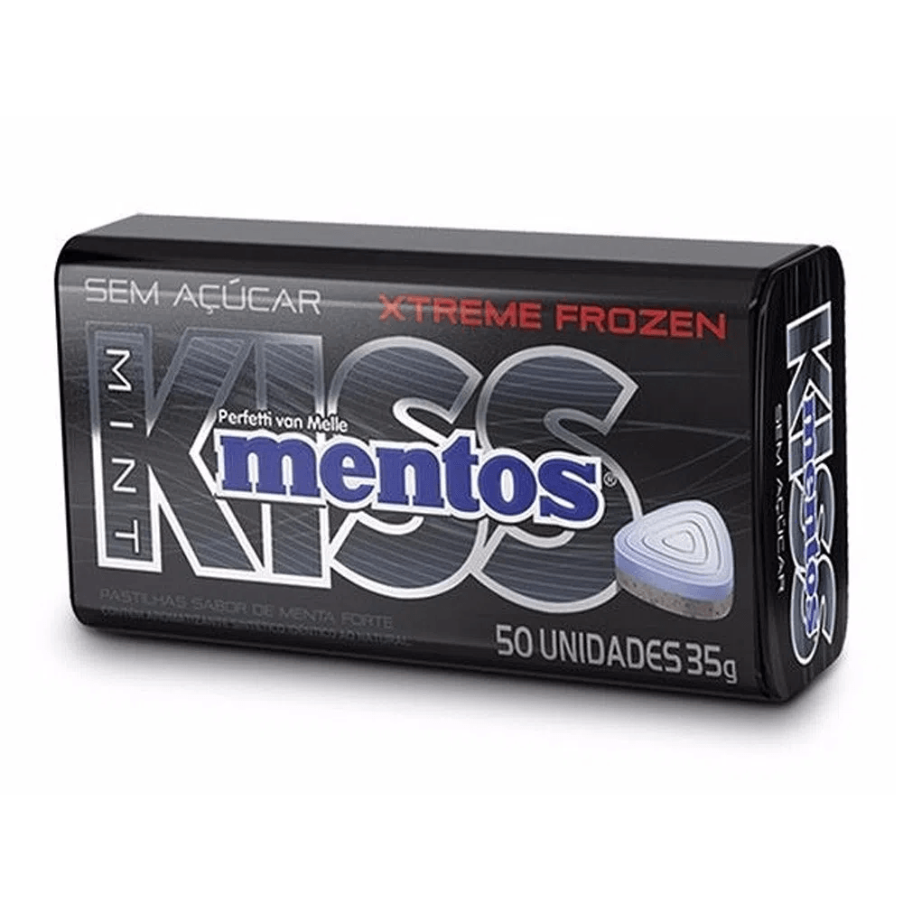 MENTOS KISS MINT PRETO 35G