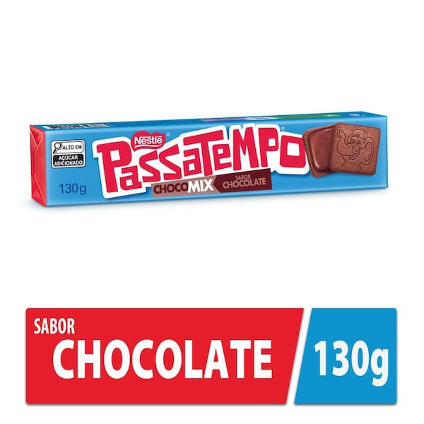 Biscoito Chocomix Sabor Chocolate Passatempo 130g