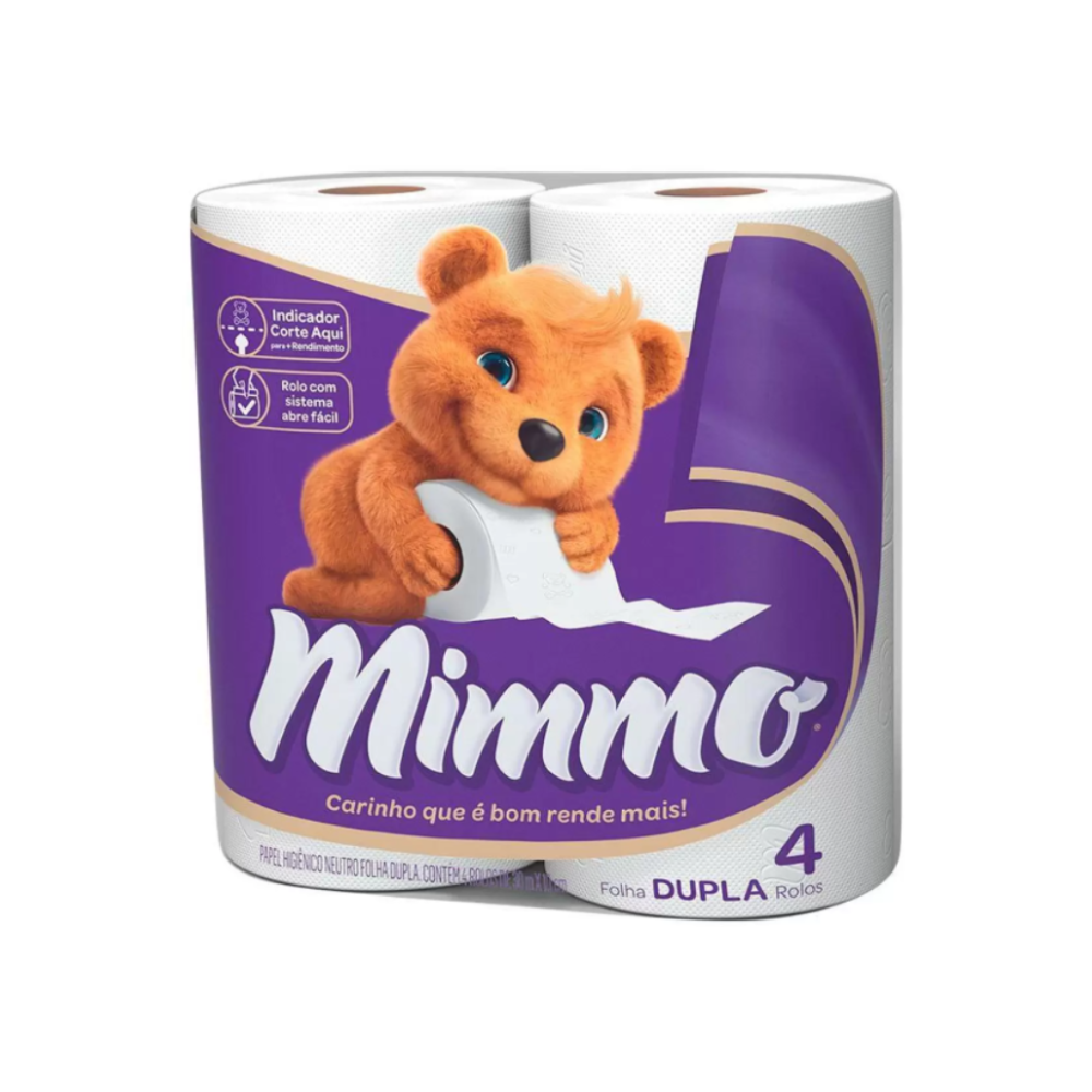Papel Hig Mimo 30m Fd C/4 Neutro