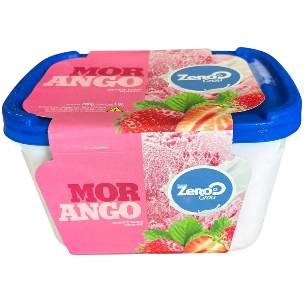 SORVETE ZERO GRAU MORANGO PT1,8L