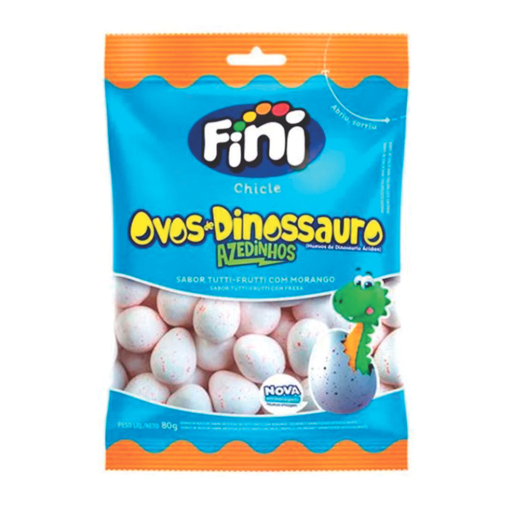 BALA FINI CHICLE OVOS DINOSSAURO 80G 