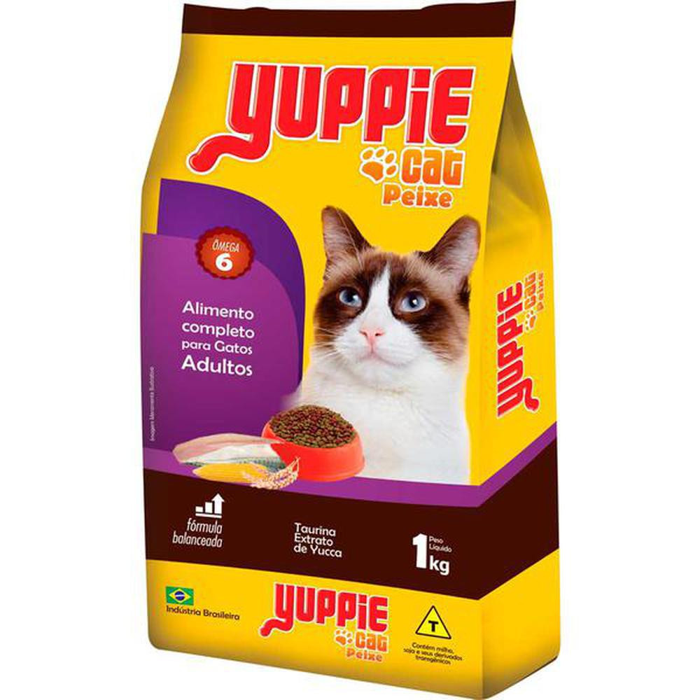 RAÇAO YUPPIE CAT PEIXE 1KG