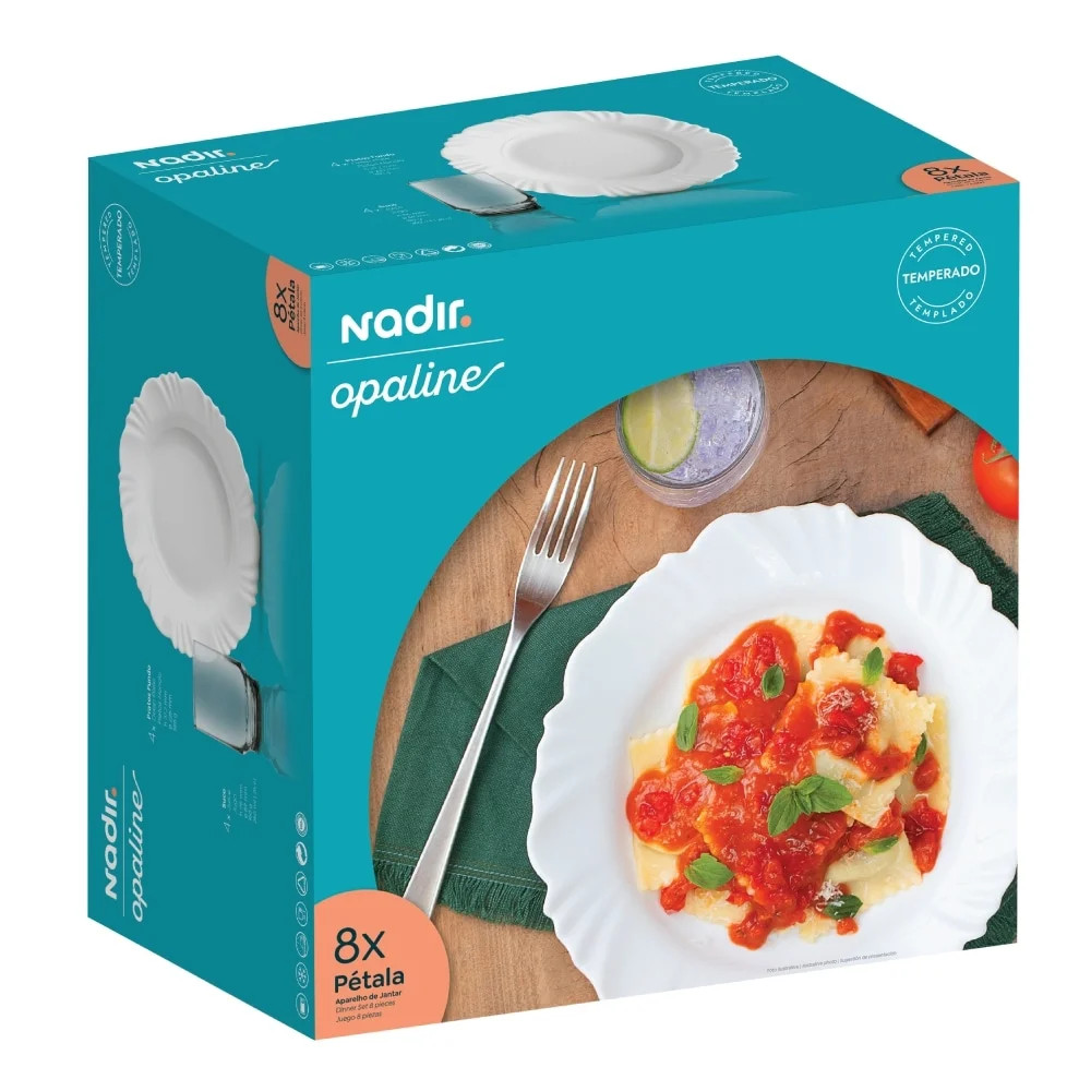 JOGO DE JANTAR OPALINE PETALA NADIR C/8PÇS
