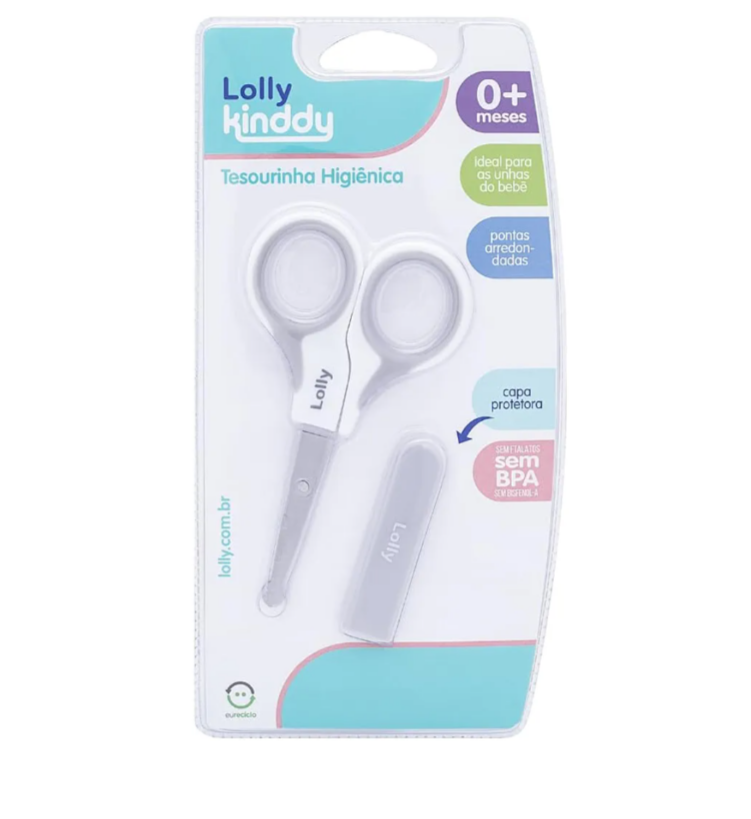 Tesourinha Higiênica Lolly - Cinza 