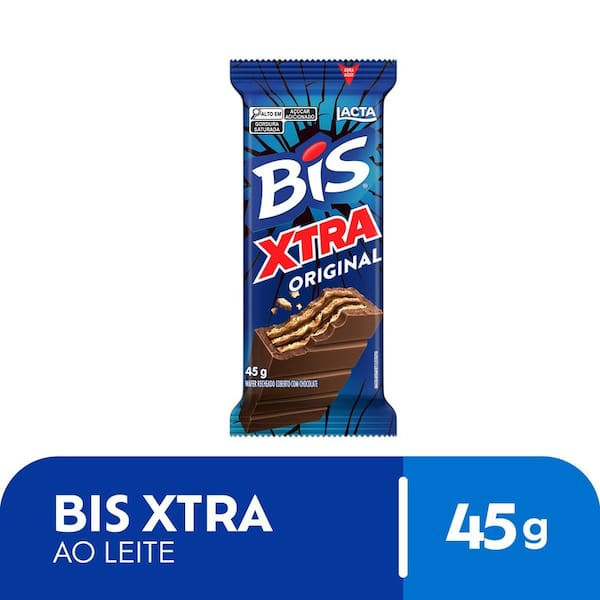 Bis Xtra Ao Leite Lacta 45 g
