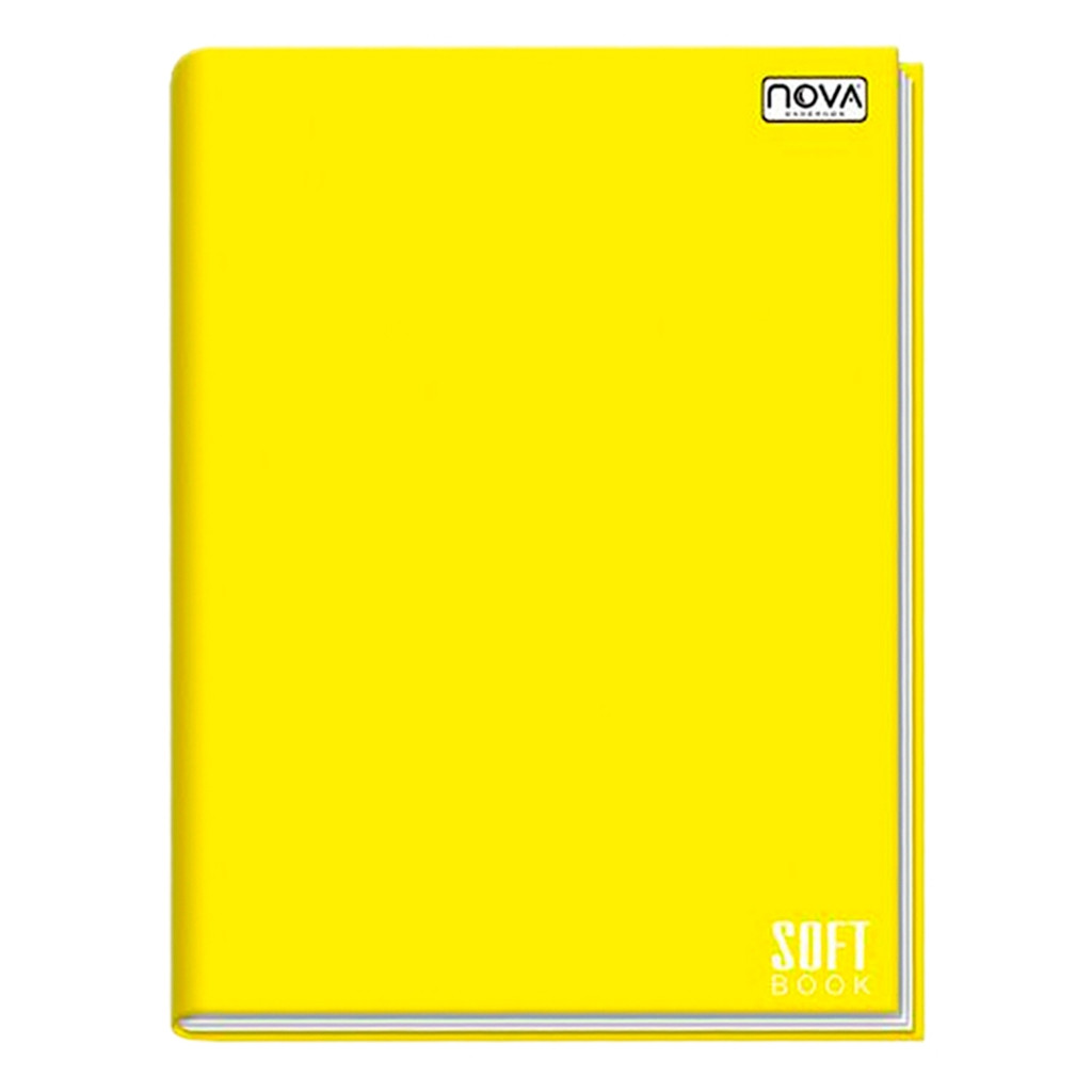 CADERNO COSTURADO AMARELO 96 FLS NOVA SOLFT BOOK