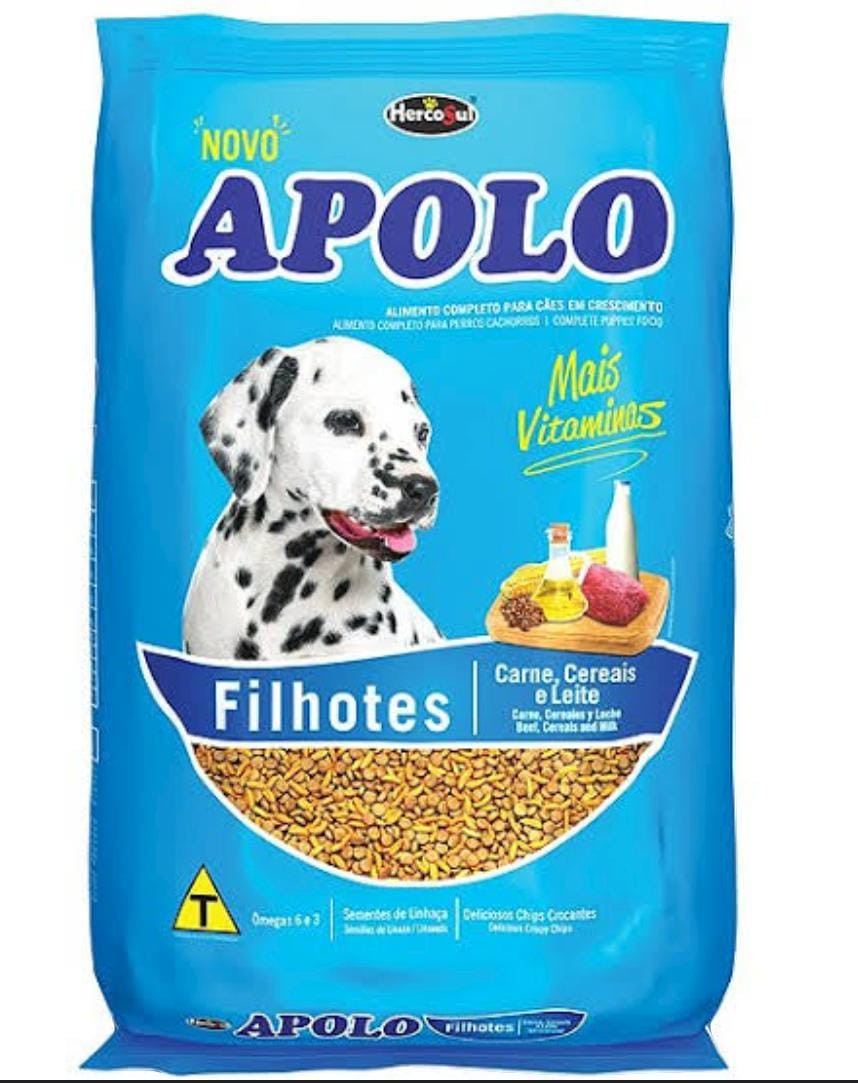 Apolo Filhote Sabor Carne, Cereais e Leite 10Kg