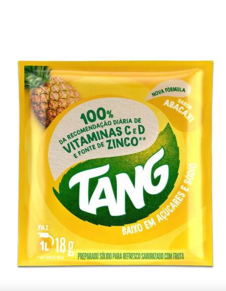 Refresco em Pó Sabor Abacaxi Tang 18g