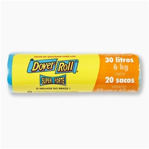 Saco de Lixo Dover Roll Azul 20un