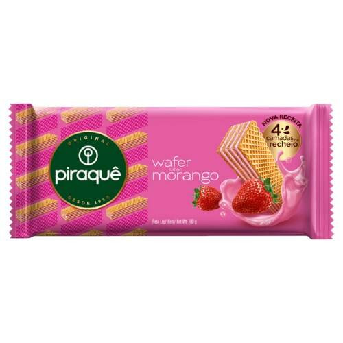Biscoito Piraquê Wafer Morango 100g