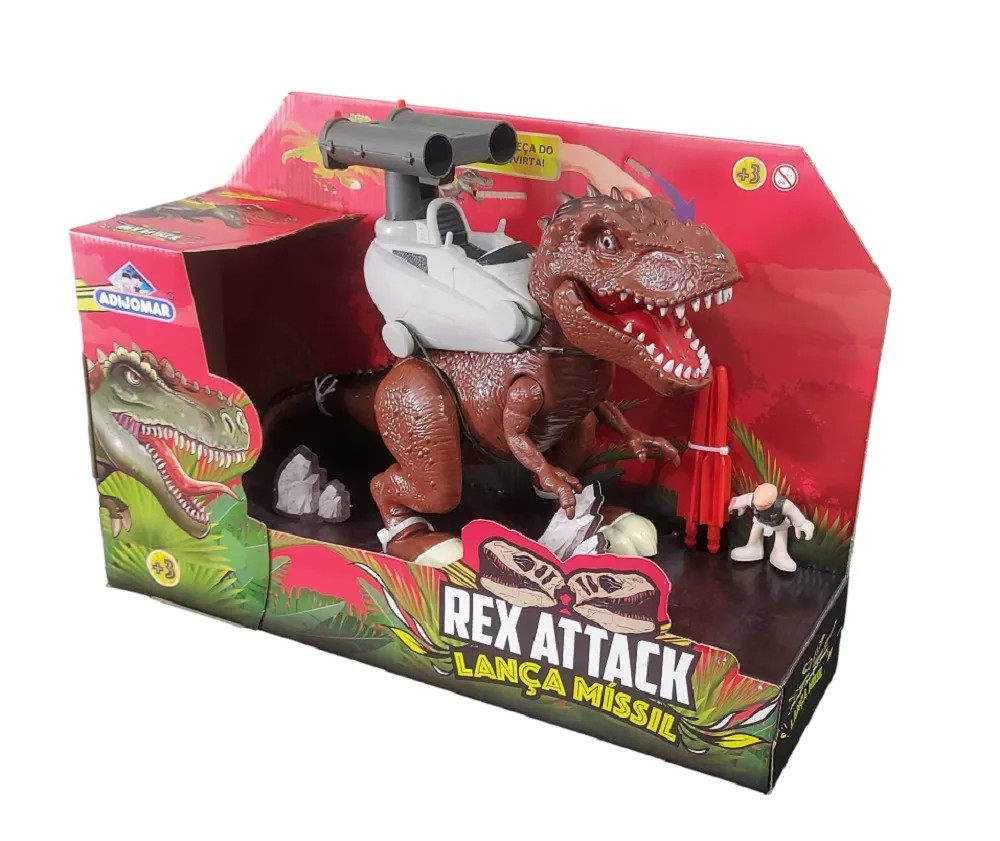 BRINQUEDO DINO REX ATTACK LANÇA MÍSSIL