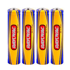 PILHA RAYOVAC AMARELINHA PALITO "AAA" C/4UN