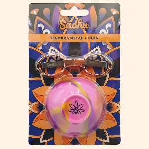 KIT SADHU TESOURA E CUIA DE SILICONE