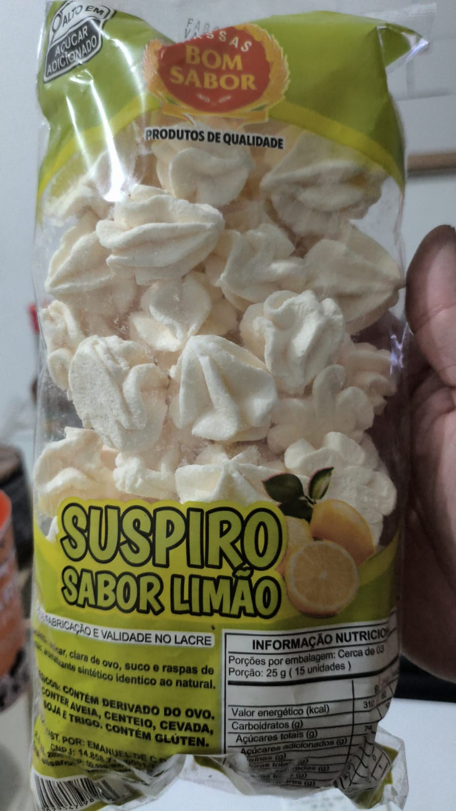 SUSPIRO BOM SABOR LIMAO 70G