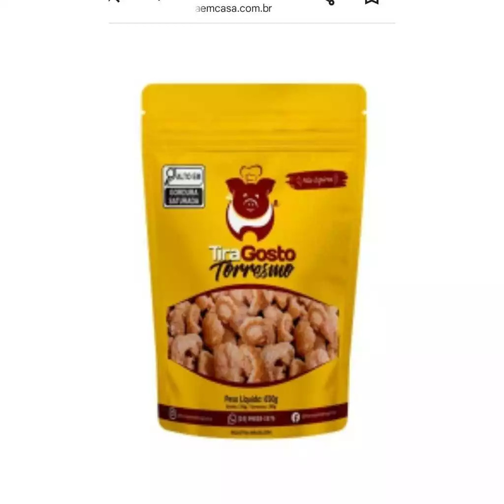 Pacote Torresmo Tira Gosto 650g - Pré-frito Na Banha