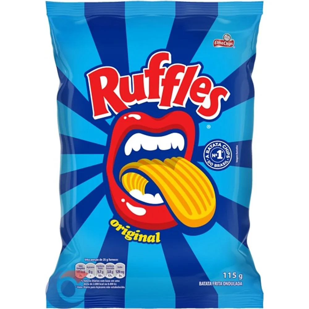 BATATA RUFFLES  ELMA CHIPS 115G RUFLES