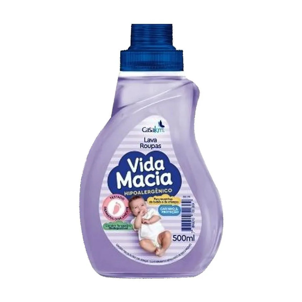 LAVA ROUPAS VIDA MACIA HIPOALERGÊNICO 500ML