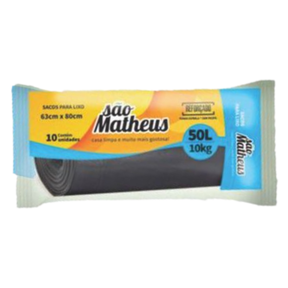 SACO P/ LIXO SAO MATHEUS ROLO 50L/10KG C/10UN