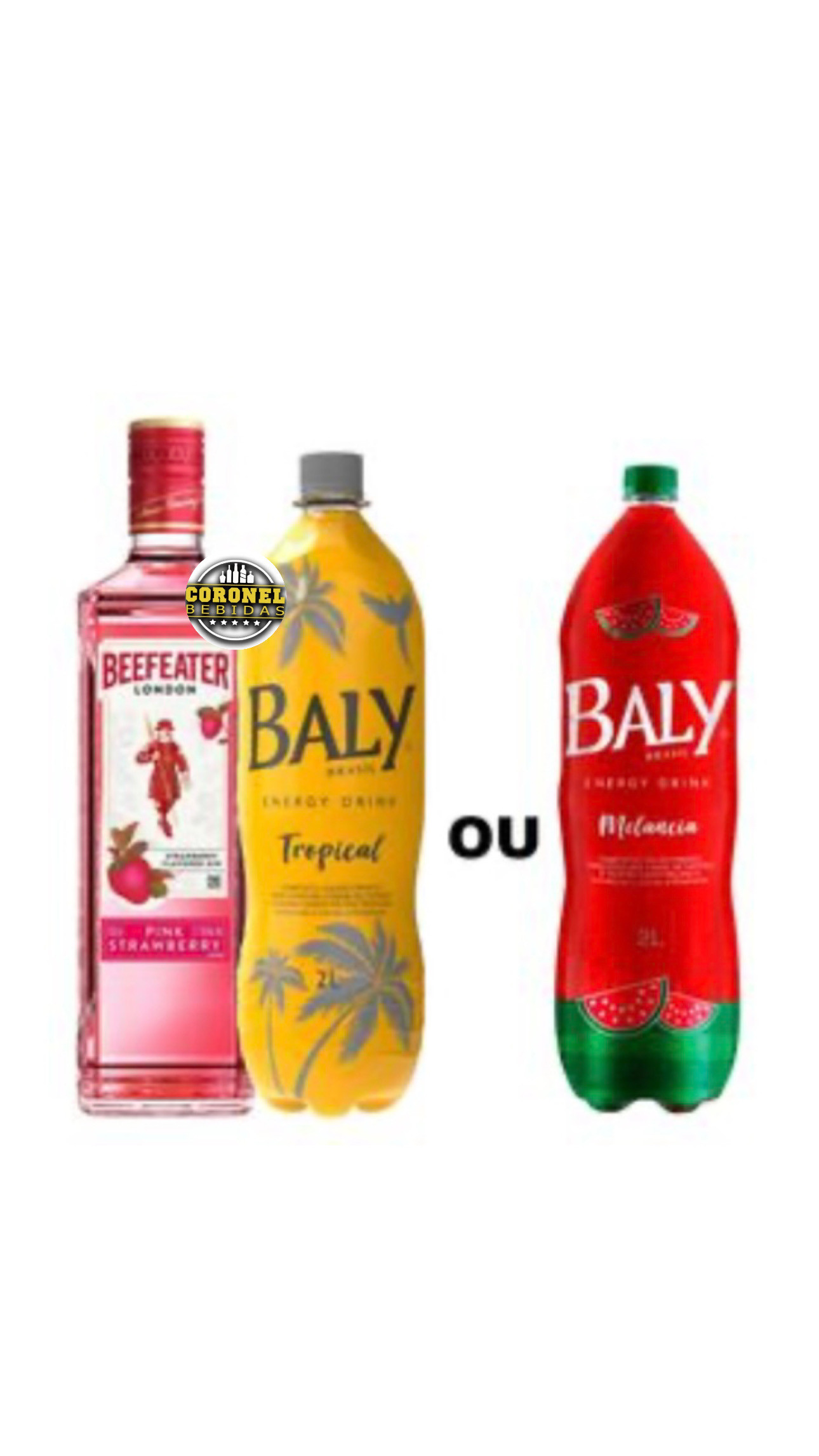Gin Beaffeter Pink 700ml+ 1 Baly 2L (escolher sabores)