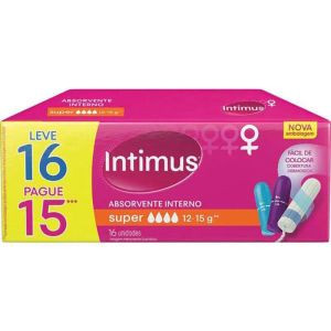 ABSORVENTE INTERNO INTIMUS "SUPER" C/16UN¬