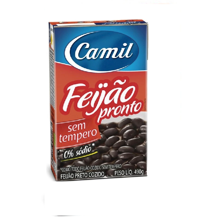 Feijão preto pronto Camil 490g