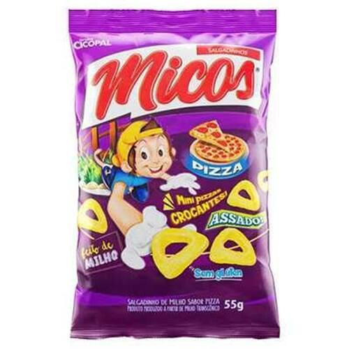 Salgadinhos Micos de Milho Sabor Pizza Grupo Cicopal 41g