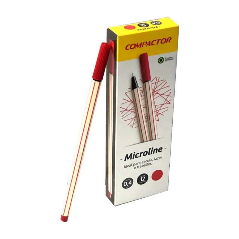 CANETA MICROLINE COMPACTOR VERMELHO