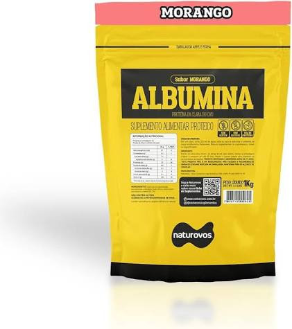 Albumina Sabor Morango Bag 1 Kg 