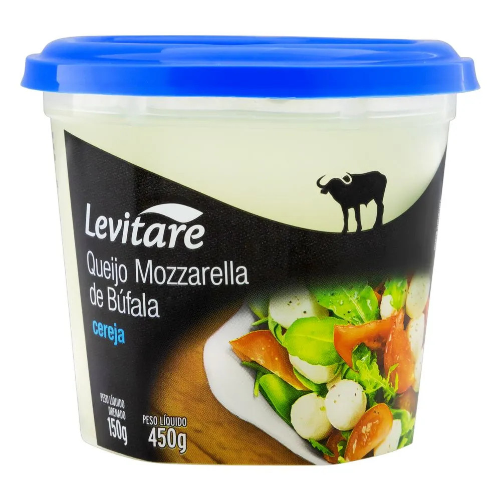 Queijo Mozzarella de Búfala Cereja pote 150g - Levitare