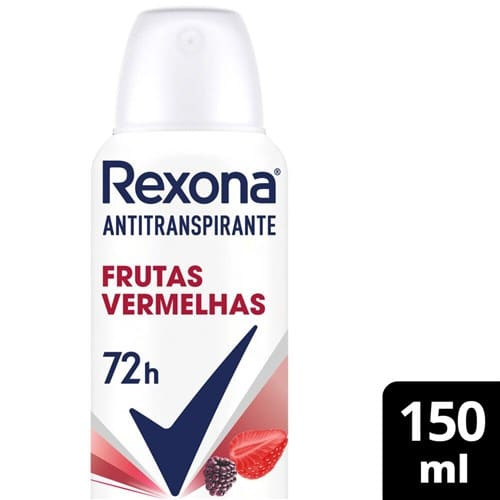 Desodorante Antitranspirante Aerosol Feminino Frutas Vermelhas Rexona 150ml