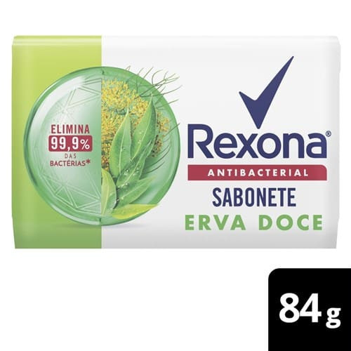 Sabonete Antibacteriano Erva Doce Rexona 84g