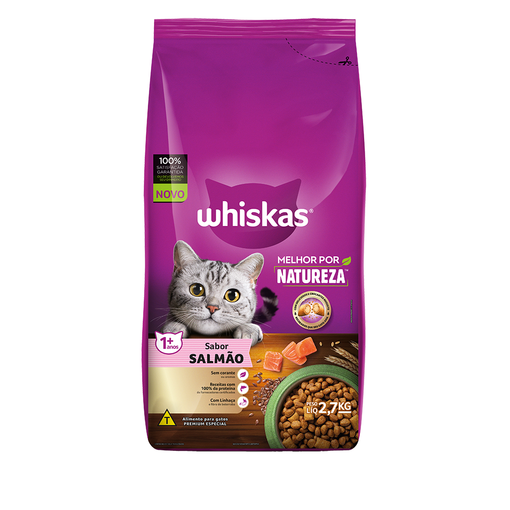 Whiskas Adultos 2.7kg Salmão