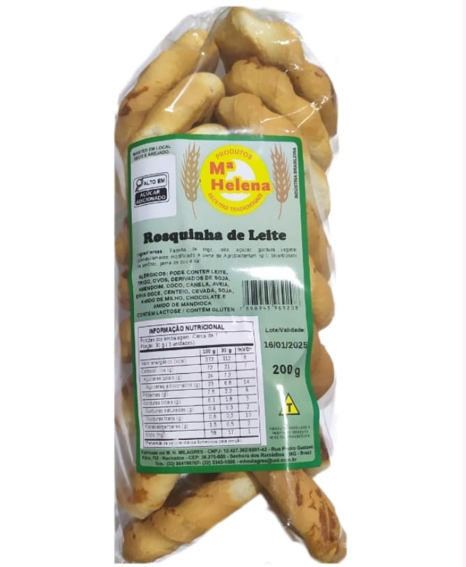 ROSQUINHA DE LEITE Mª HELENA 200G