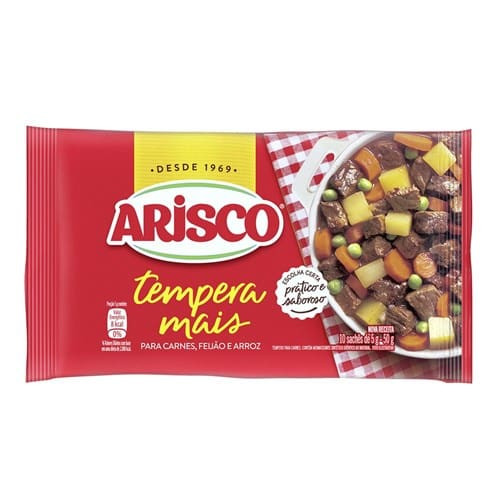 Tempero Pó Tempera Mais para Carnes, Feijão e Arroz Arisco 50g
