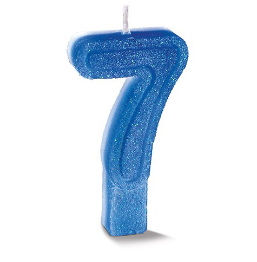 VELA ANIVERSARIO A&F BIG N7 AZUL  $$