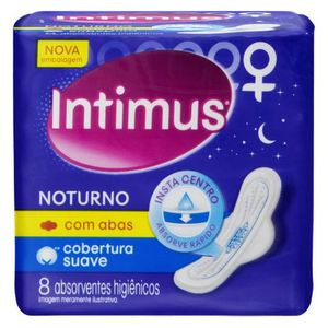 ABSORVENTE INTIMUS NOTURNO C/ ABAS SUAVE C/8UN