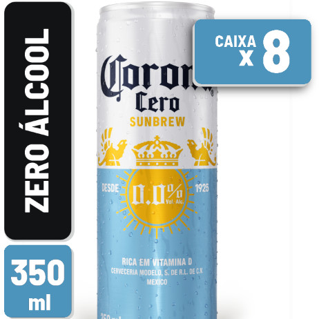 CERVEJA CORONA ZERO LATA 350ML