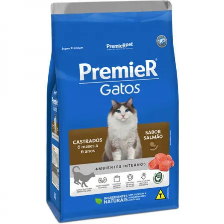 PremieR Gatos Castrados Salmão 7,5kg