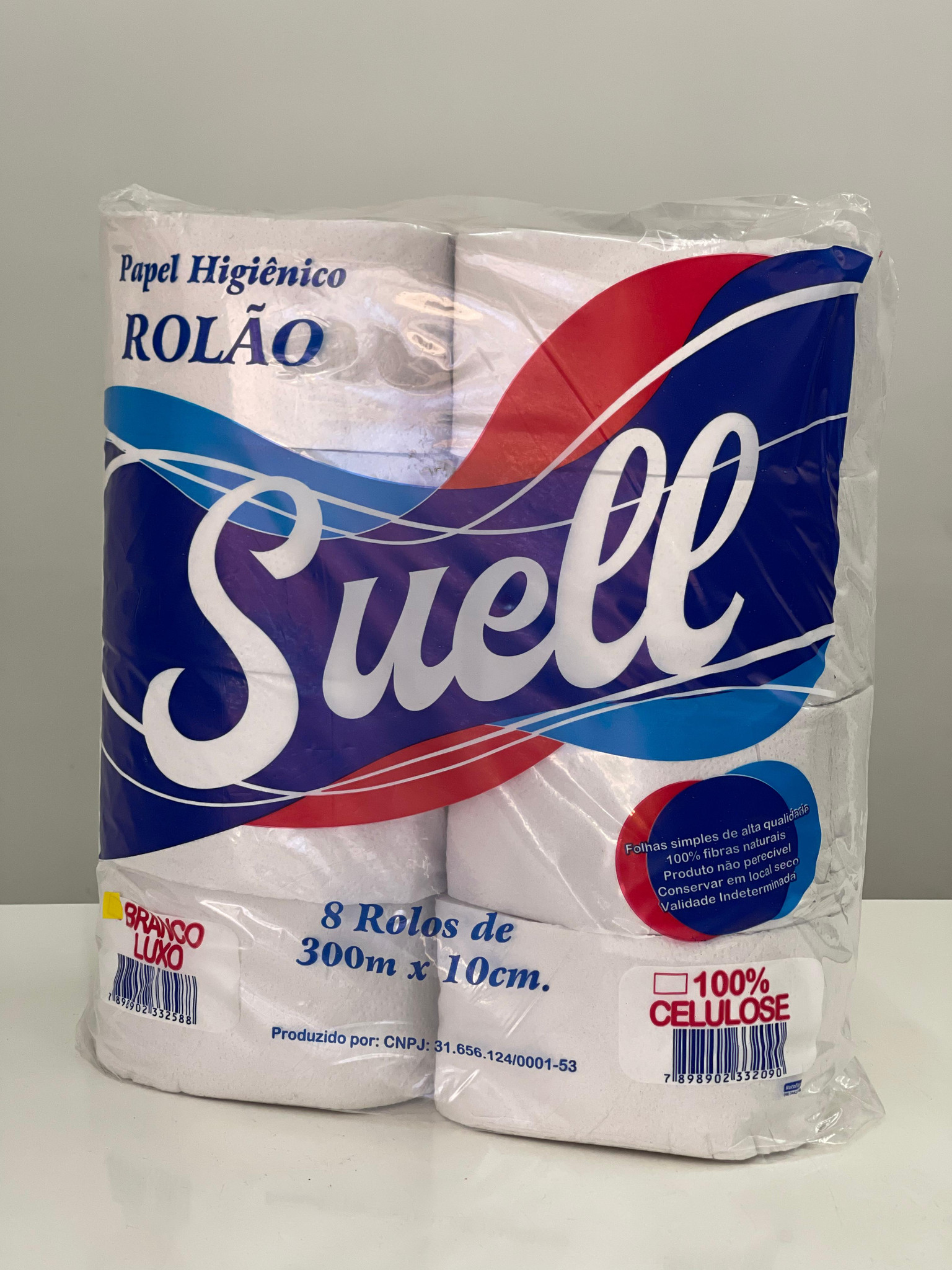 PAPEL HIG.ROLAO 8X300X10CM  BRANCO SUELL