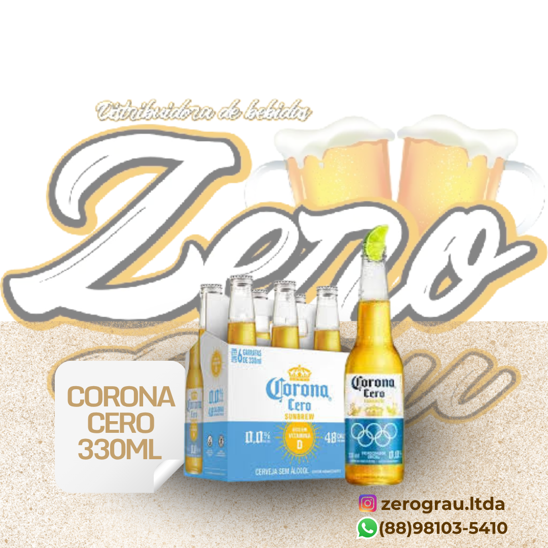 CERVEJA CORONA ZERO LONG NECK 330ML