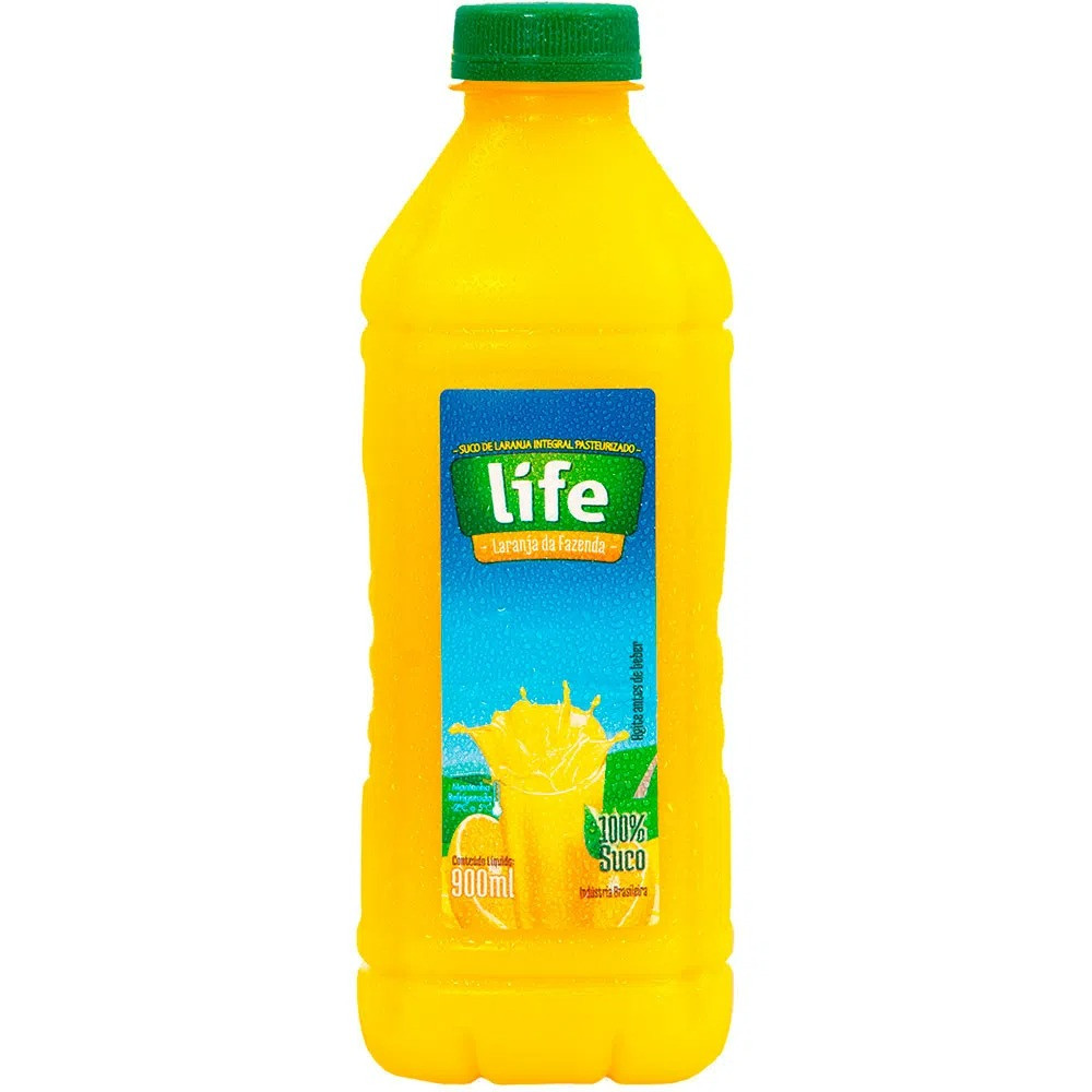 SUCO LIFE SABOR LARANJJA DA FAZENDA 900ML