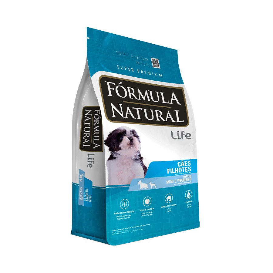 Formula Natural Life Cães Filhotes Raças Mini e Pequena 2,5kg