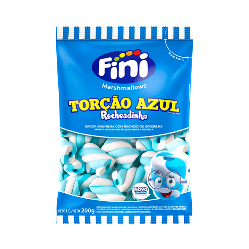 MARSHMALLOW FINI TORÇAO RECHEADINHO AZUL 200G