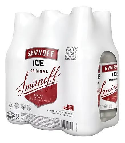 BEBIDA ICE SMIRNOFF ORIGINAL LN 275ML PACK 6 UN