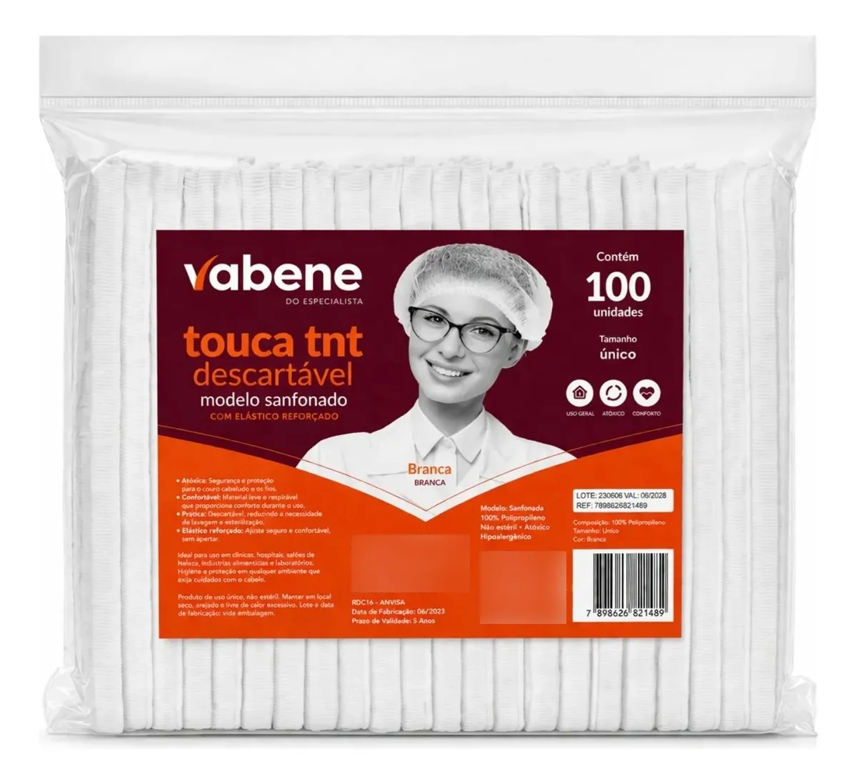Touca Descartável TNT 