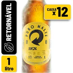 Cerveja Skol Puro Malte Retornável 1 Litro  