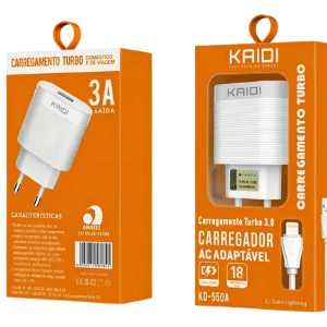 CARREGADOR C CABO IOS TURBO KAIDI KD-550A