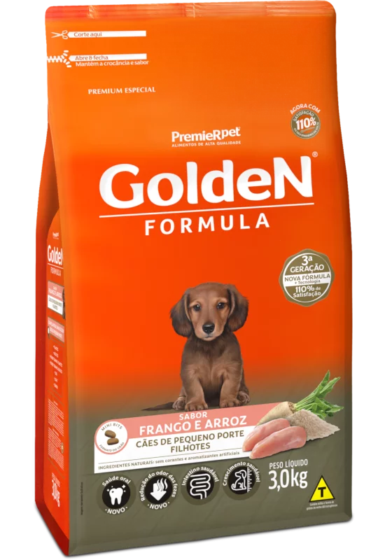 Golden Formula Filhotes Frango & Arroz Porte Peq. 10,1 kg 