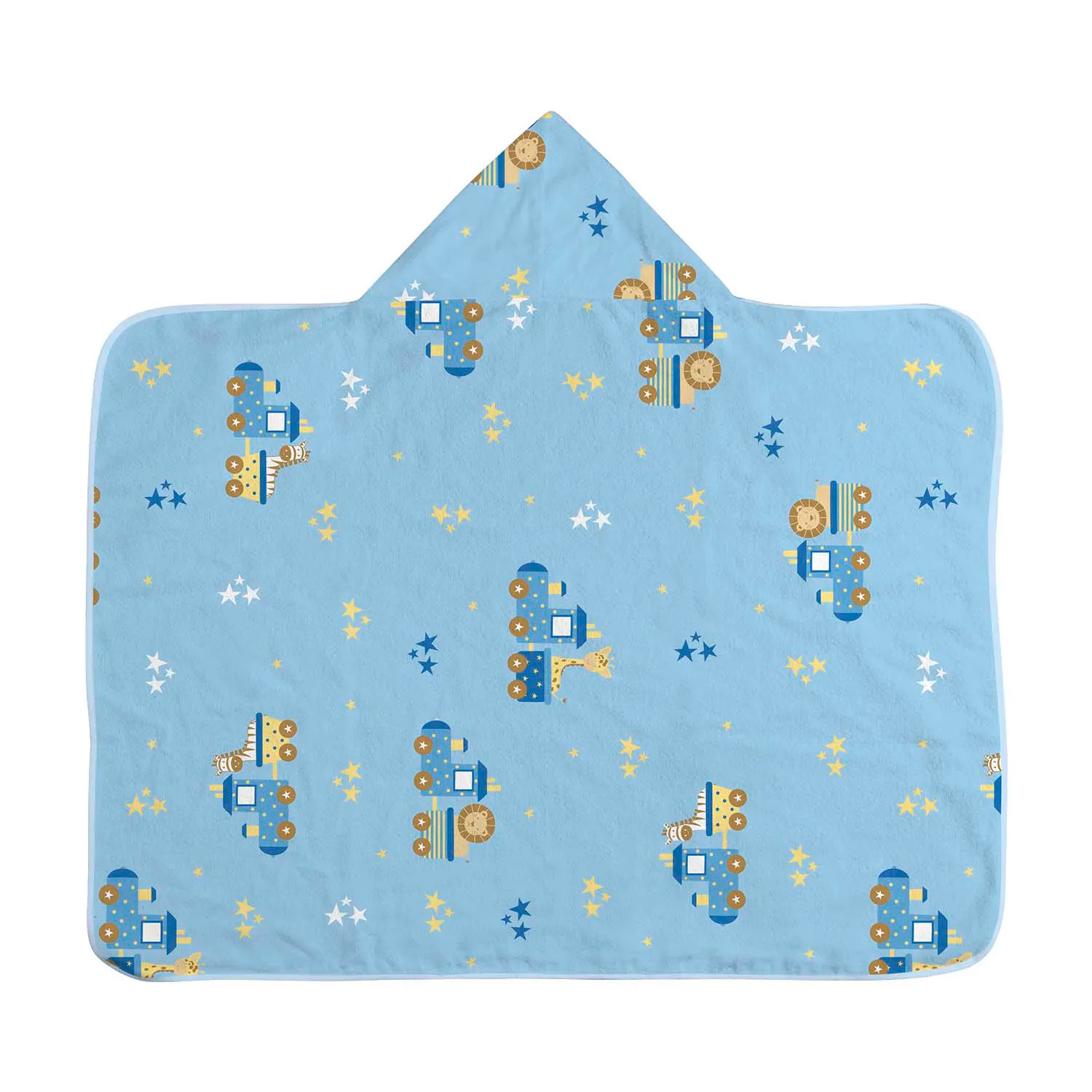 Toalha com Capuz Bercinho Estampada  com Forro Fralda 70cm x 90cm - Pct com 1 Unidade